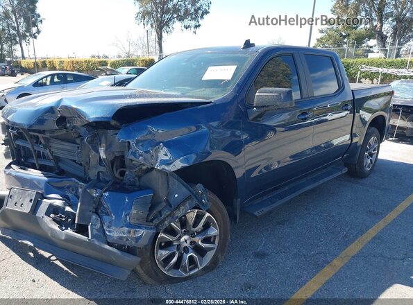 1GCPWDED1KZ202828 2019 CHEVROLET SILVERADO Dark Blue Передняя левая четверть