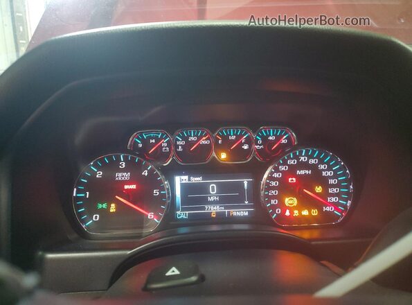 1GCVKREC0GZ407961 2016 CHEVROLET 1500 Maroon Widok zestawu wskaźników