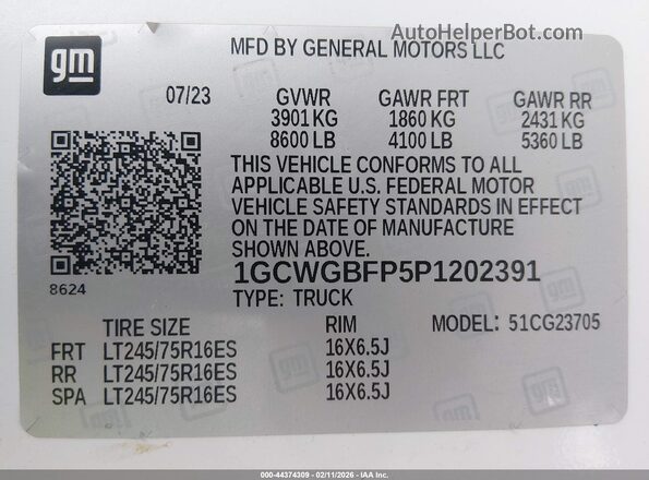 1GCWGBFP5P1202391 2023 CHEVROLET EXPRESS Синий Задняя правая четверть