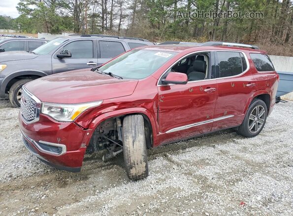 1GKKNPLS8JZ123613 2018 GMC ACADIA Бордовый Передняя левая четверть
