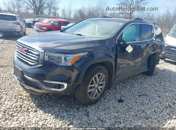 1GKKNSLS0HZ232502 2017 GMC ACADIA Blue წინა მარცხენა ხედი სამი მეოთხედიდან