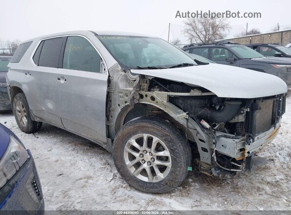 1GNEVFKW8MJ249357 2021 CHEVROLET TRAVERSE Серебряный Передняя правая четверть