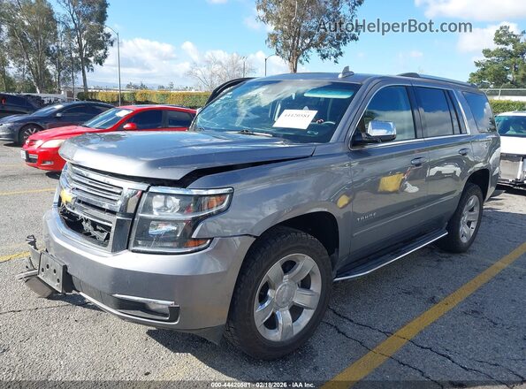 1GNSKCKC4JR348593 2018 CHEVROLET TAHOE Серый Передняя левая четверть