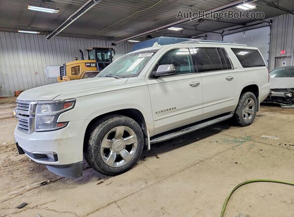 1GNSKJKC9GR274875 2016 CHEVROLET SUBURBAN Белый Передняя левая четверть