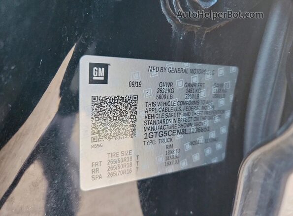 1GTG5CEN8L1136851 2020 GMC CANYON Black Engine compartment view