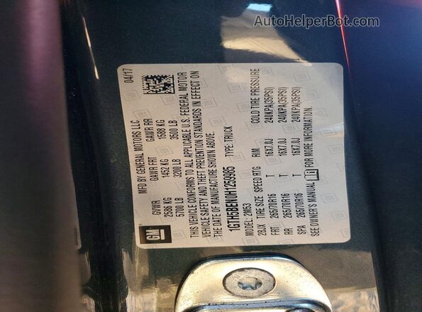 1GTH5BEN0H1259985 2017 GMC CANYON Угольный Вид подкапотного пространства