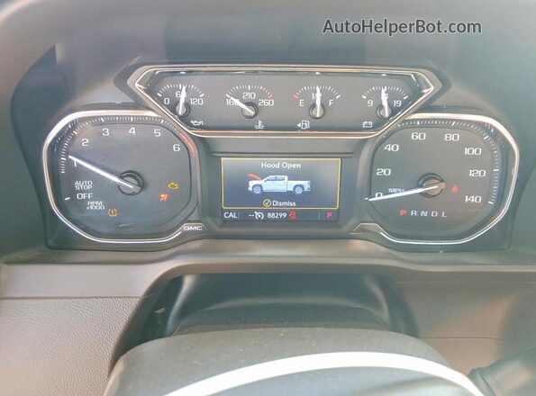 1GTP8BED0KZ390711 2019 GMC SIERRA White Vista del cuadro de instrumentos
