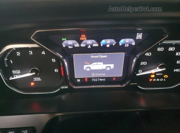 1GTP9EEL8KZ314997 2019 GMC SIERRA Brown Widok zestawu wskaźników
