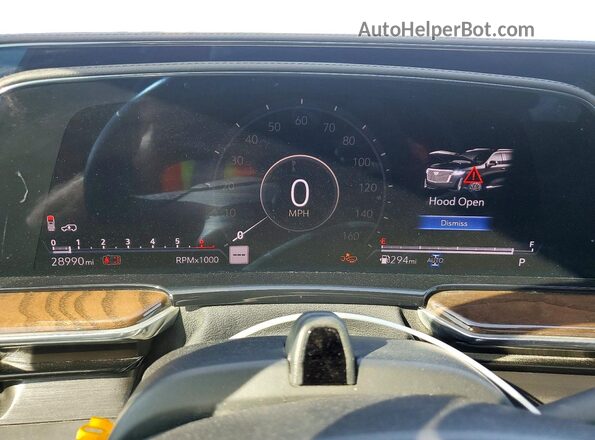 1GYS4GKL5PR462583 2023 CADILLAC ESCALADE Темно-бордовый Вид щитка приборов