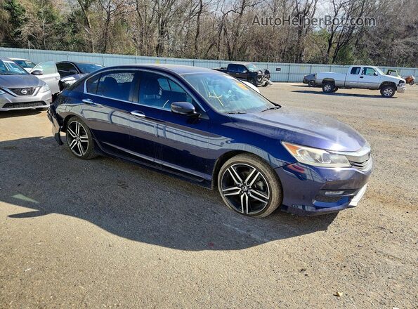 1HGCR2F51GA174473 2016 HONDA ACCORD Синий Передняя правая четверть