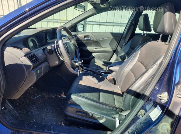 1HGCR2F51GA174473 2016 HONDA ACCORD Синий Вид салона спереди