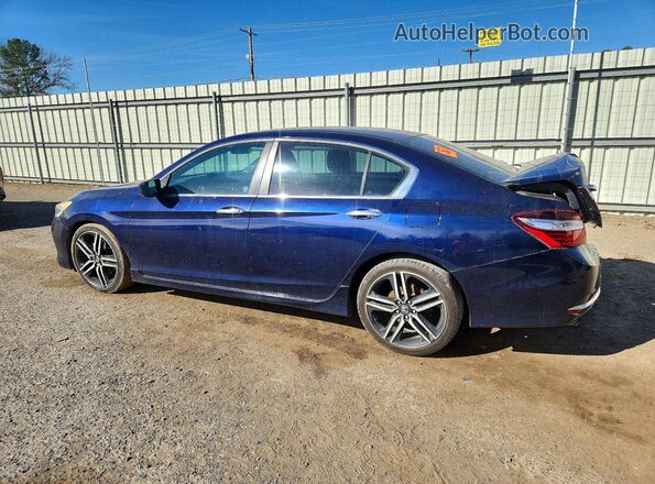 1HGCR2F51GA174473 2016 HONDA ACCORD Синий Задняя левая четверть