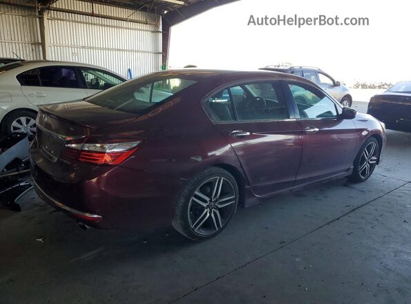 1HGCR2F52HA158106 2017 HONDA ACCORD Red Tył prawy