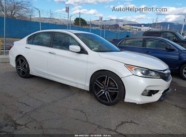 1HGCR2F56GA066396 2016 HONDA ACCORD Белый Передняя правая четверть