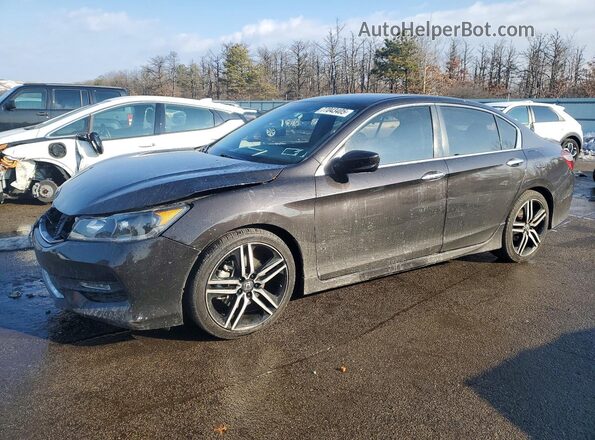 1HGCR2F57GA079769 2016 HONDA ACCORD Серый Передняя левая четверть