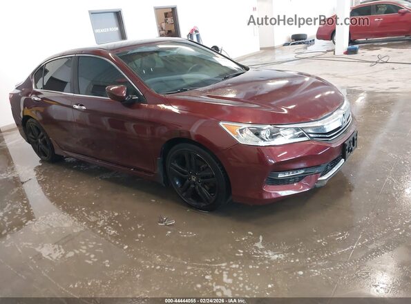 1HGCR2F58GA158321 2016 HONDA ACCORD Красный Передняя правая четверть