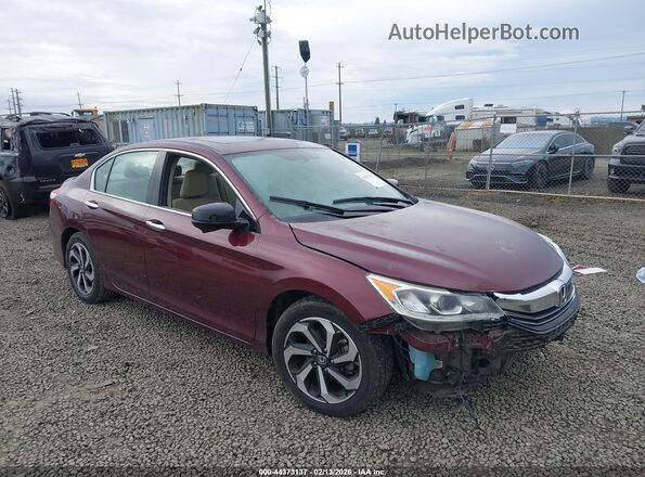 1HGCR2F81GA229451 2016 HONDA ACCORD Красный Передняя правая четверть