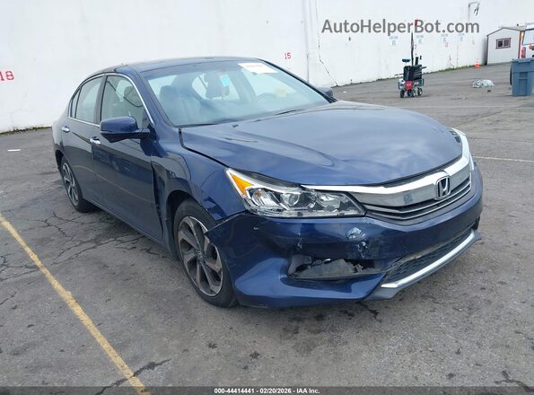 1HGCR2F85HA124672 2017 HONDA ACCORD Dark Blue Передняя правая четверть