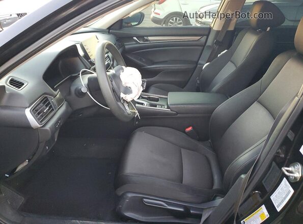 1HGCV1F10KA048925 2019 HONDA ACCORD Черный Вид салона спереди