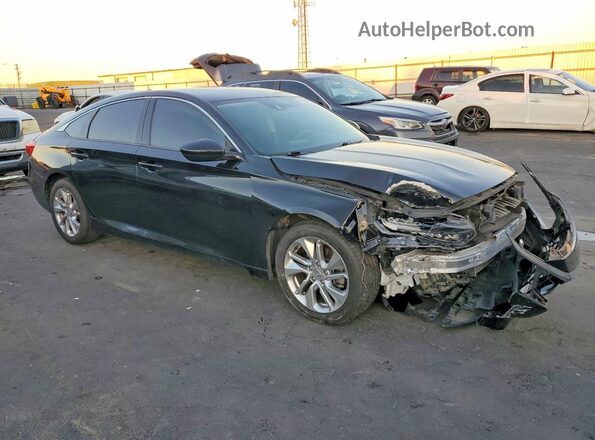 1HGCV1F10KA048925 2019 HONDA ACCORD Черный Передняя правая четверть