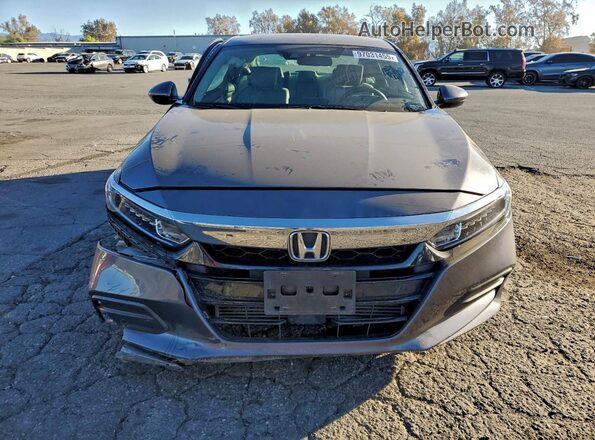1HGCV1F10KA143761 2019 HONDA ACCORD Серый Вид спереди