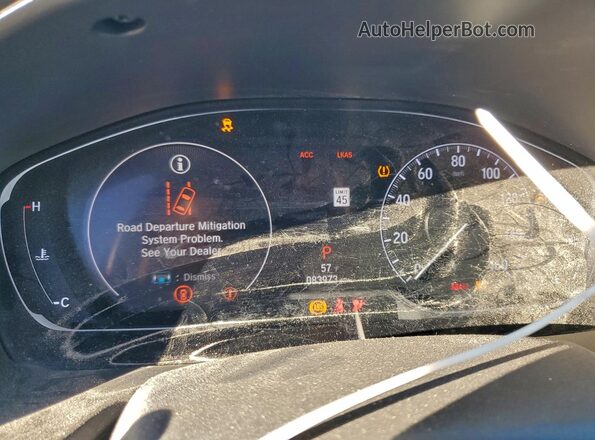 1HGCV1F10KA143761 2019 HONDA ACCORD Серый Вид щитка приборов