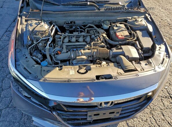 1HGCV1F10KA143761 2019 HONDA ACCORD Серый Вид задней части салона