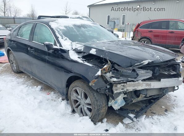 1HGCV1F11JA084136 2018 HONDA ACCORD Черный Передняя правая четверть