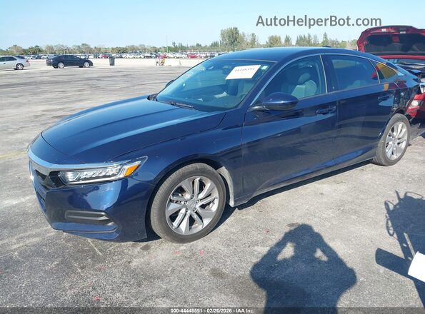 1HGCV1F11KA043989 2019 HONDA ACCORD Dark Blue Передняя левая четверть