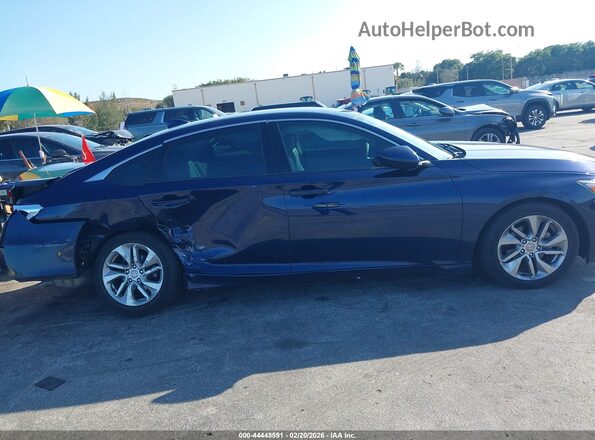 1HGCV1F11KA043989 2019 HONDA ACCORD Dark Blue Вид задней части салона