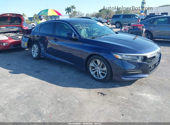 1HGCV1F11KA043989 2019 HONDA ACCORD Dark Blue Передняя правая четверть