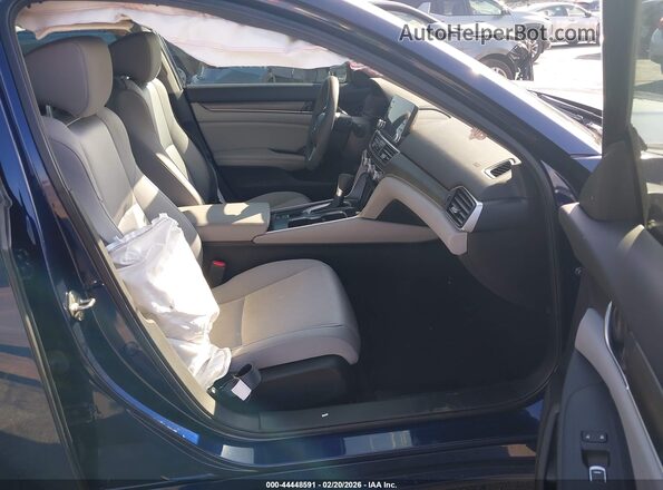 1HGCV1F11KA043989 2019 HONDA ACCORD Dark Blue Вид салона спереди