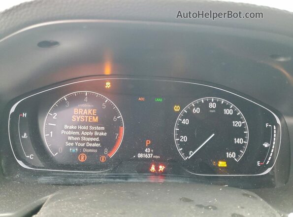 1HGCV1F12KA004344 2019 HONDA ACCORD Gray Vista del cuadro de instrumentos