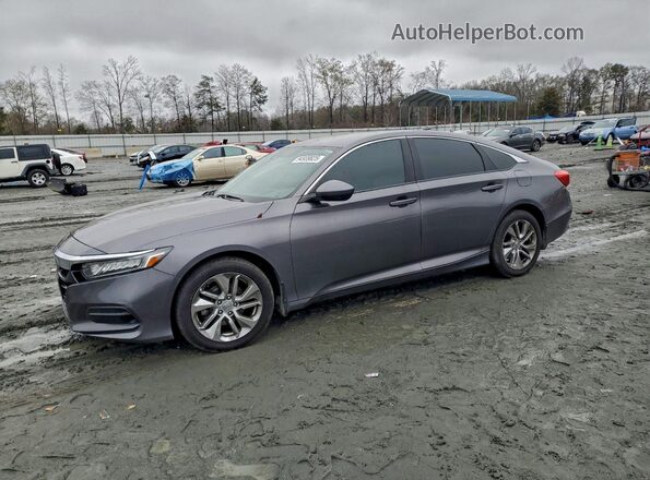 1HGCV1F12KA004344 2019 HONDA ACCORD Gray Vista tres cuartos delantera izquierda