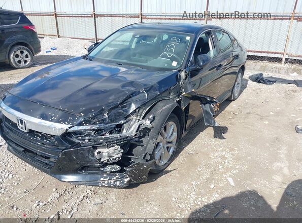 1HGCV1F12KA123348 2019 HONDA ACCORD Черный Передняя левая четверть