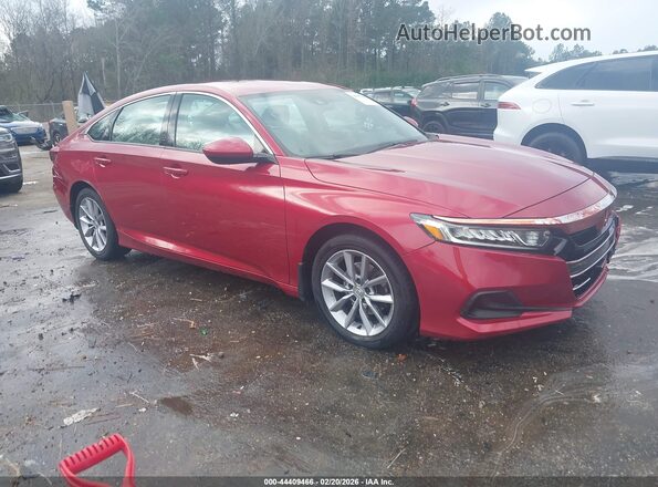 1HGCV1F12MA094985 2021 HONDA ACCORD Красный Передняя правая четверть