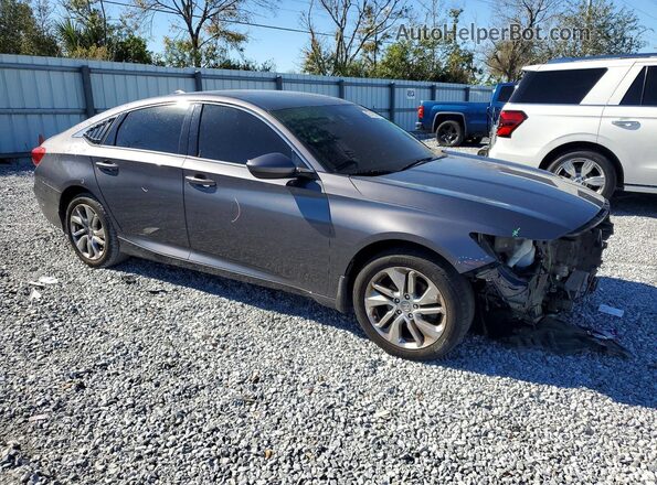 1HGCV1F15KA122727 2019 HONDA ACCORD Gray Przód prawy