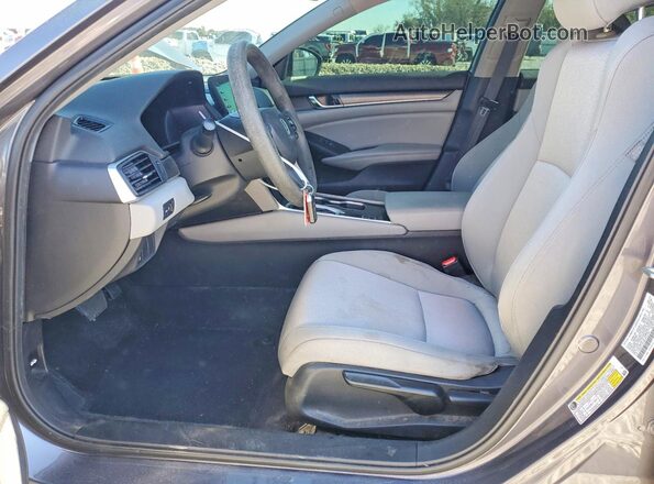 1HGCV1F15KA122727 2019 HONDA ACCORD Gray Widok wnętrza z przodu