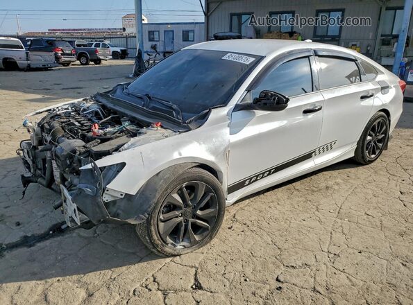 1HGCV1F16KA113230 2019 HONDA ACCORD White Առջևի ձախ երեք քառորդ տեսարան