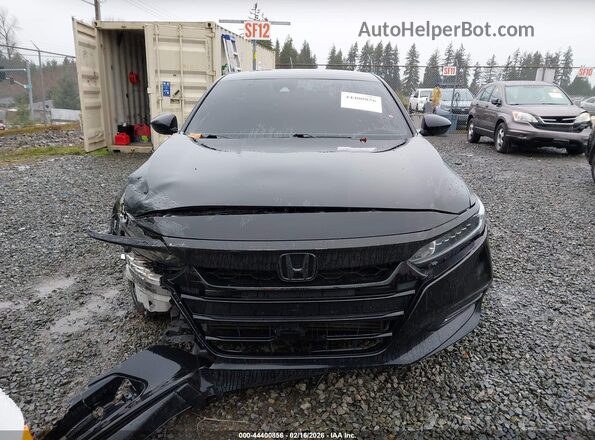 1HGCV1F30JA233315 2018 HONDA ACCORD Черный Вид щитка приборов
