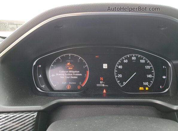 1HGCV1F30KA060848 2019 HONDA ACCORD Белый Вид щитка приборов