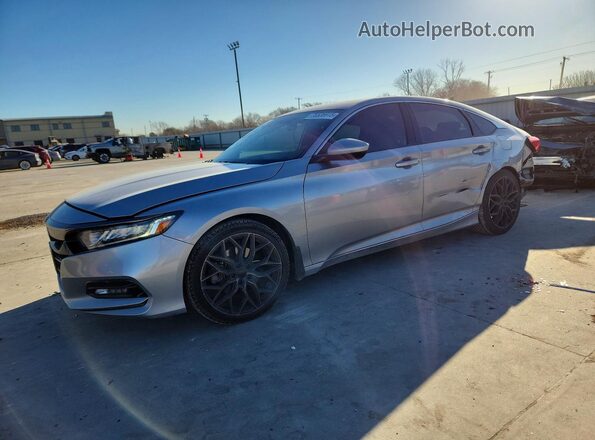 1HGCV1F30KA084017 2019 HONDA ACCORD Silver Առջևի ձախ երեք քառորդ տեսարան