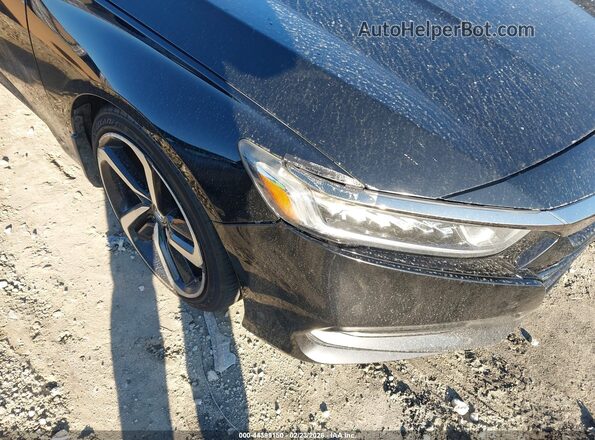 1HGCV1F31JA217513 2018 HONDA ACCORD Черный Вид спереди