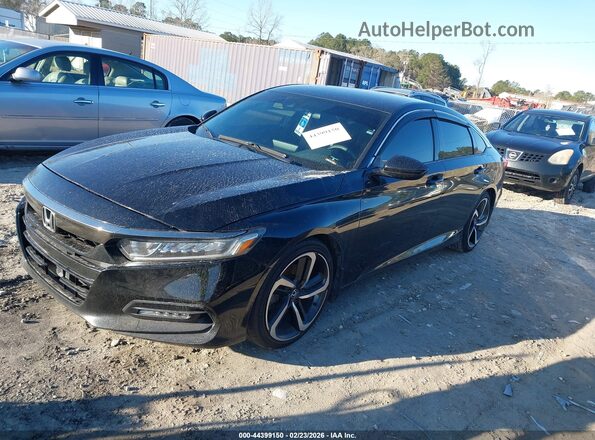 1HGCV1F31JA217513 2018 HONDA ACCORD Черный Передняя левая четверть