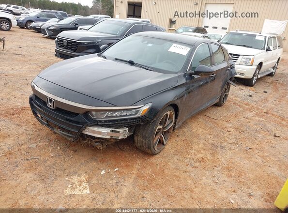 1HGCV1F31KA051334 2019 HONDA ACCORD Black Przód lewy