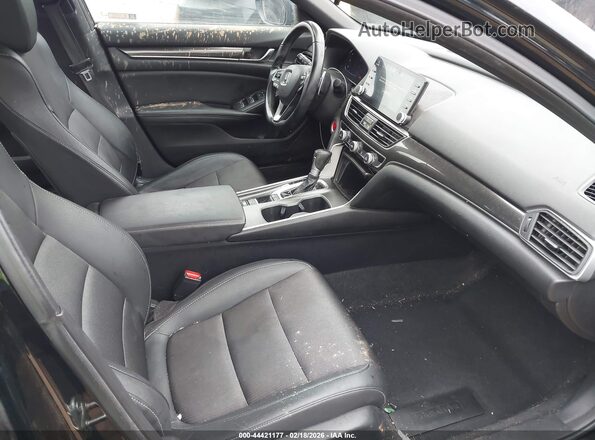 1HGCV1F31KA051334 2019 HONDA ACCORD Black Widok wnętrza z przodu