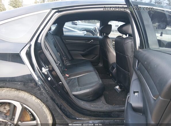 1HGCV1F34JA034882 2018 HONDA ACCORD Black Widok naklejki z numerem VIN