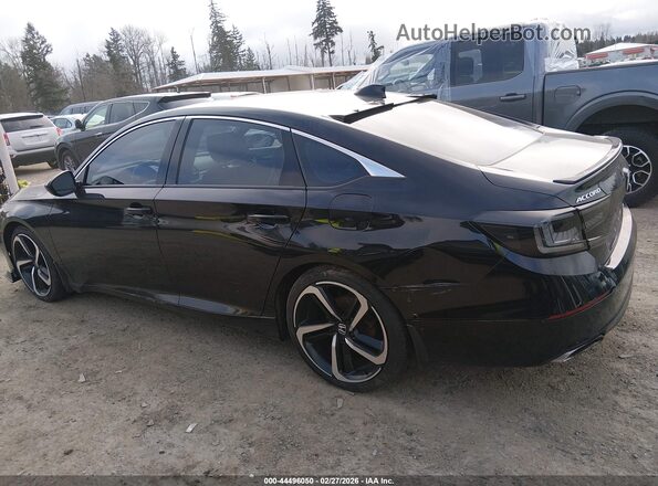 1HGCV1F34JA034882 2018 HONDA ACCORD Black Widok wnętrza z tyłu