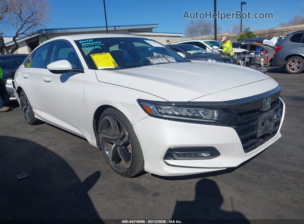 1HGCV1F34KA036259 2019 HONDA ACCORD Белый Передняя правая четверть
