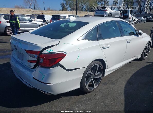 1HGCV1F34KA036259 2019 HONDA ACCORD Белый Задняя правая четверть